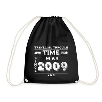 Vintage Time Travel anniversaire Design mai 2009 - Sac de sport léger - noir - Devant