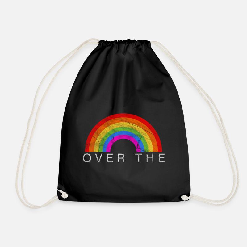 Regenbogen Logo - Turnbeutel - Schwarz