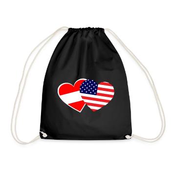 Dear USA and Austria, - Drawstring Bag - black - Front