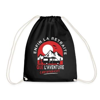 Enfin la Retraite camping car Humour retraité - Sac de sport léger - noir - Devant