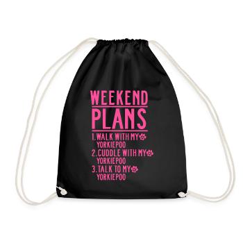 Yorkiepoo Yorkie poo dog for you mom mistress - Drawstring Bag - black - Front