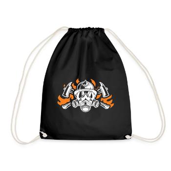 fire brigade - Drawstring Bag - black - Front