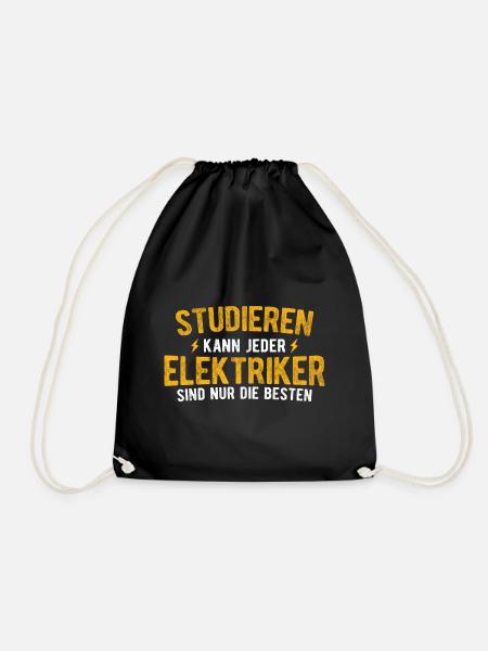 Elektriker Elektrik - Turnbeutel - Schwarz