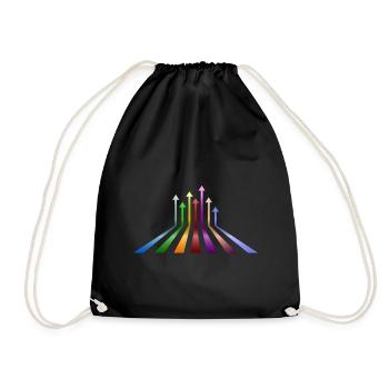 flèches abstraites art 1 - Sac de sport léger - noir - Devant