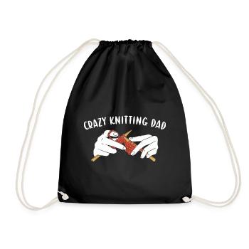 Crazy Knitting Dame Tricot - Sac de sport léger - noir - Devant