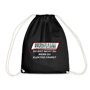 Hubraum - Du bist nicht Du wenn du elektro fährst - Turnbeutel - Schwarz - Vorne