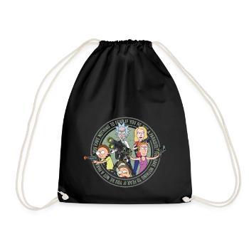 Rick and Morty and the Smith Family - Drawstring Bag - black - Front