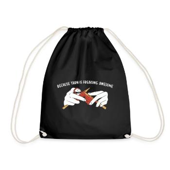 Parce que le fil est flippant tricot génial - Sac de sport léger - noir - Devant