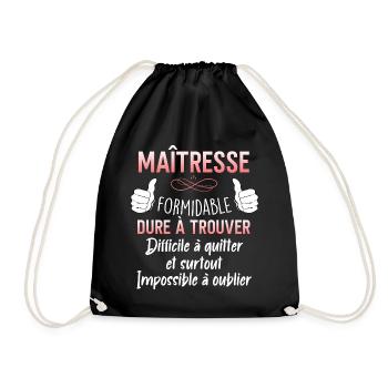 Maitresse formidable Cadeau Instutrice Ecole - Sac de sport léger - noir - Devant