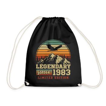 Légendaire depuis 1983 Vintage Vintage Anniversaire - Sac de sport léger - noir - Devant