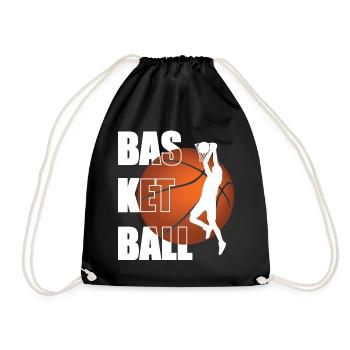joueur de basket-ball joueur de basket-ball - Sac de sport léger - noir - Devant