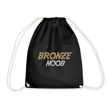 Bronze Noob Zocker Gaming Geschenk Design - Turnbeutel - Schwarz - Vorne