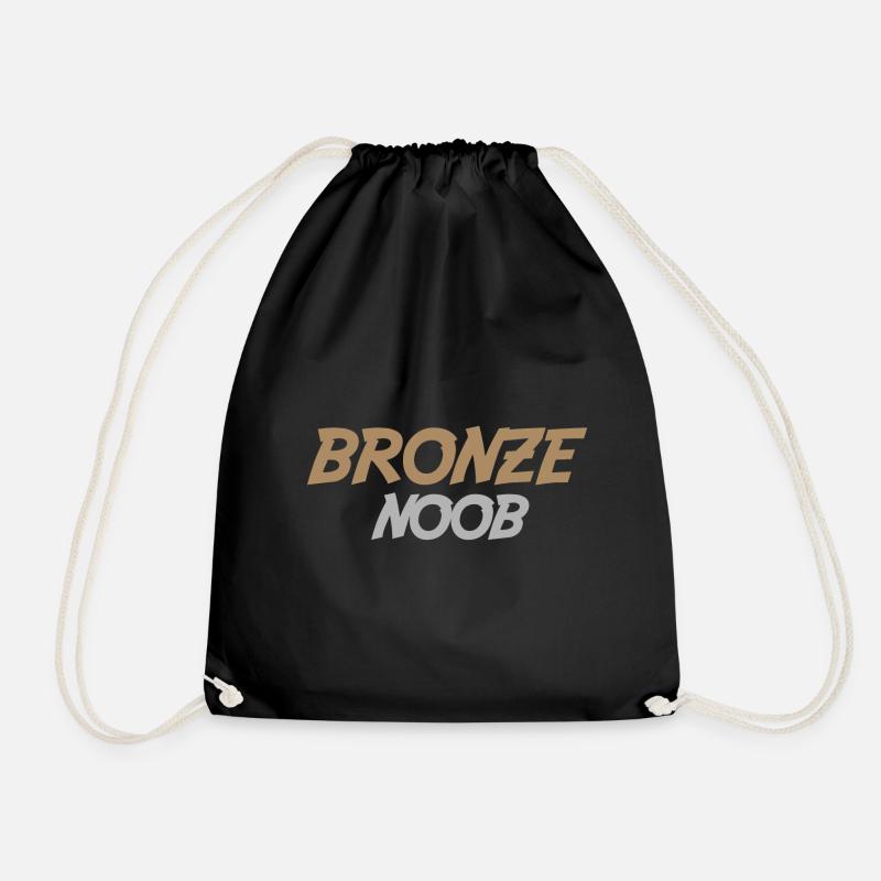 Bronze Noob Zocker Gaming Geschenk Design - Turnbeutel - Schwarz