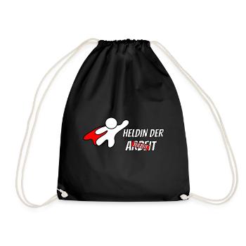 Heroine of work office workmate part-time - Drawstring Bag - black - Front