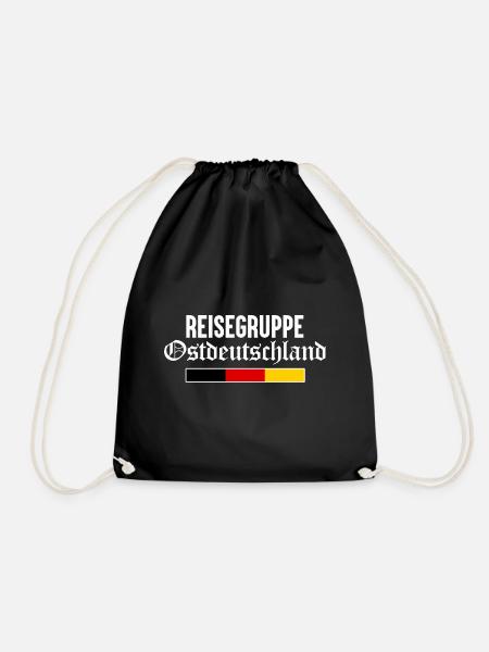 Reisegruppe Ostdeutschland DDR Ossi Osten - Turnbeutel - Schwarz