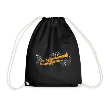 Trompette - Sac de sport léger - noir - Devant