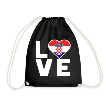 Croatie Championnat du monde de football Amour WM - Sac de sport léger - noir - Devant