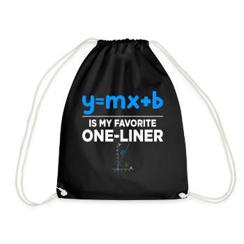 Mathematician Math Teacher Funny Sayings Gift - Drawstring Bag - black - Front