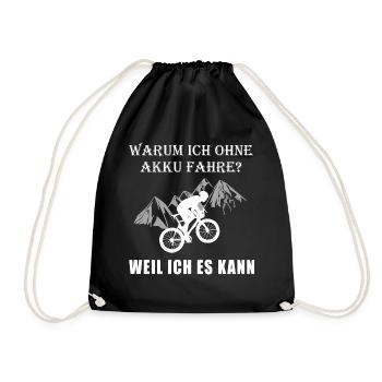 Herren Mountain Bike MTB Fahrrad Ohne Akku - Turnbeutel - Schwarz - Vorne