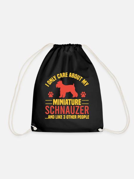 Schnauzer Zwergschnauzer - Turnbeutel - Schwarz