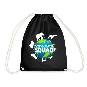 Animal Rescue Squad Saving Animals Animal Welfare - Drawstring Bag - black - Front