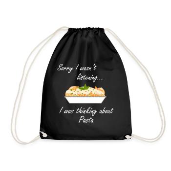 Penser aux pâtes manger des nouilles Spaghetti - Sac de sport léger - noir - Devant