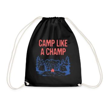Campez comme un champion Camp d’été Camp tropical Camper - Sac de sport léger - noir - Devant