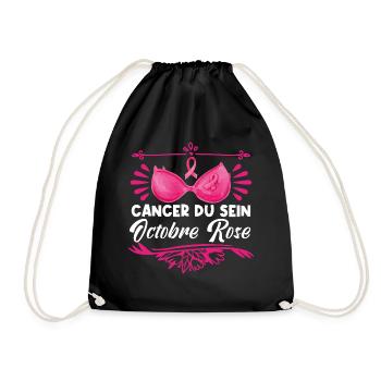 Cancer Du Sein Octobre Rose. - Sac de sport léger - noir - Devant