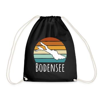 Retro Bodensee Konstanz - Turnbeutel - Schwarz - Vorne