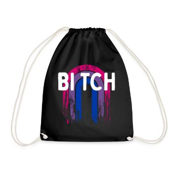 Bi tch Bisexuelle LGBTQ Bi Pride Petite amie LGBT - Sac de sport léger - noir - Devant