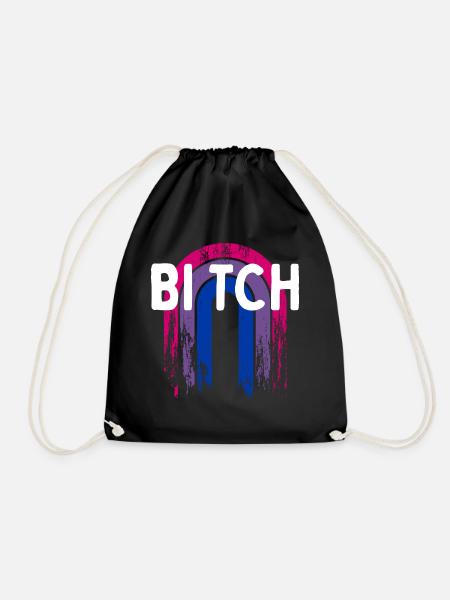 Bi tch Bisexual LGBTQ Bi Pride LGBT Girlfriend - Turnbeutel - Schwarz
