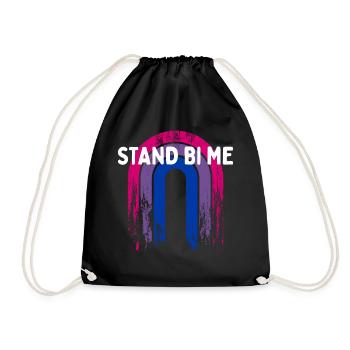 Stand Bi Me Bisexual LGBTQ Bi Pride LGBT Couples - Turnbeutel - Schwarz - Vorne