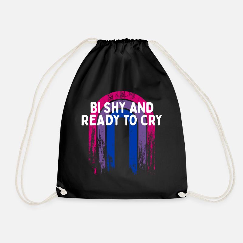 Bi Shy and Ready to Cry Bisexual Introvert Bi - Turnbeutel - Schwarz