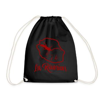974 Reunion Island - Drawstring Bag - black - Front