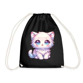 Anime Babykatze - Turnbeutel - Schwarz - Vorne