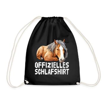 Chemise de nuit officielle pour cheval - Sac de sport léger - noir - Devant