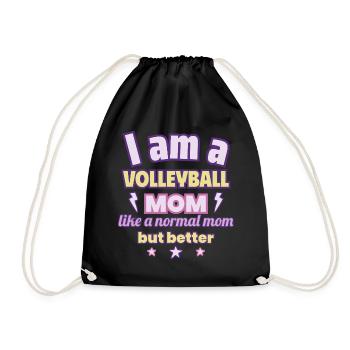 Volleyball maman, Cadeau de fête des mères, Sports - Sac de sport léger - noir - Devant