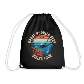 Plongée Grande Barrière de Corail 2025 - Sac de sport léger - noir - Devant