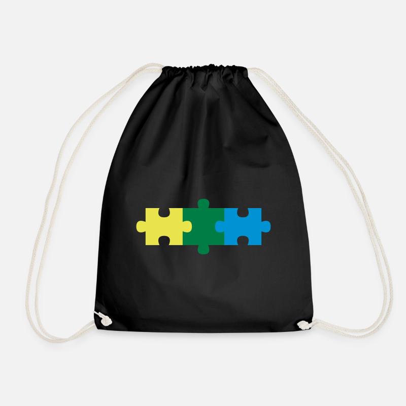 Puzzle - Turnbeutel - Schwarz