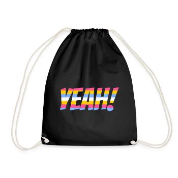YEAH! - Turnbeutel - Schwarz - Vorne