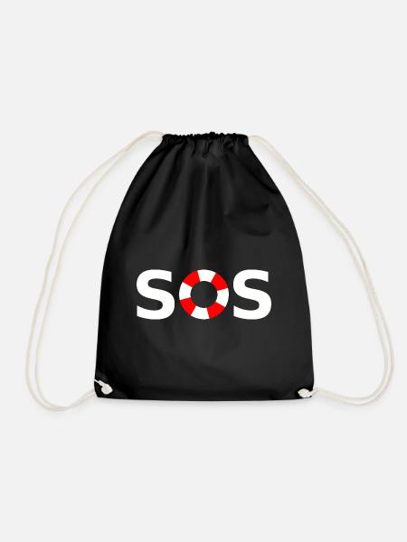 SOS - Turnbeutel - Schwarz