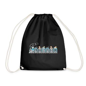 LINUS NAME TRAIN LOCO - Drawstring Bag - black - Front