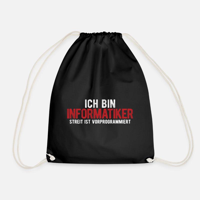 Informatik Informatiker Programmierer - Turnbeutel - Schwarz