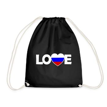 Liebes Russland - Turnbeutel - Schwarz - Vorne