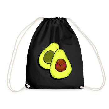 Avocados Advokado Avokado Lustig witzig Vegi Vegan - Turnbeutel - Schwarz - Vorne