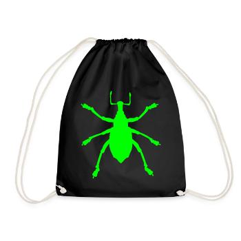 Weevil Eupholus Insect Color Selectable Vector - Drawstring Bag - black - Front