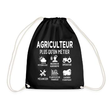 Agriculteur Plus Qu'un Métier - Cadeau Agriculture - Sac de sport léger - noir - Devant