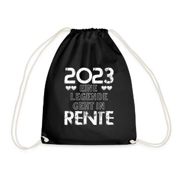 2023 eine Legende geht in Rente - Turnbeutel - Schwarz - Vorne
