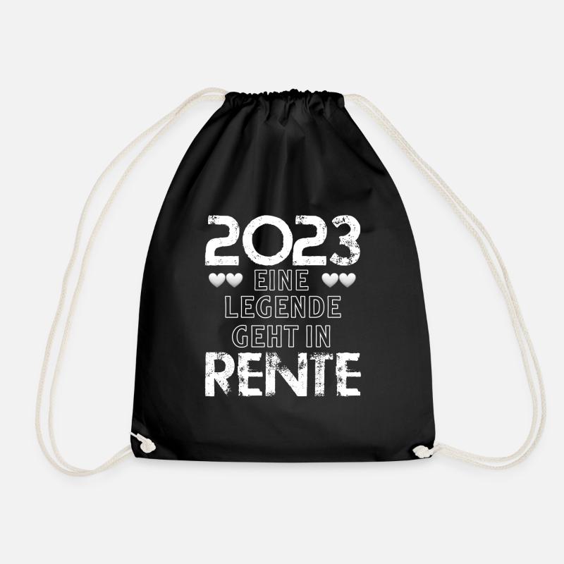 2023 eine Legende geht in Rente - Turnbeutel - Schwarz