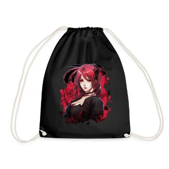 Manga Girl Design - Sac de sport léger - noir - Devant